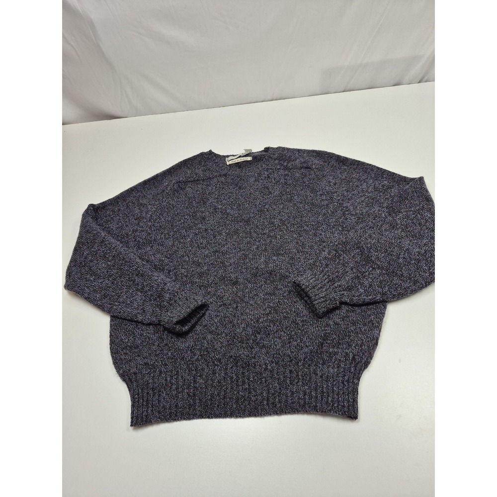 Christopher Hayes Sweater Mens XL Gray Shetland Wool Crewneck Ireland FLAW